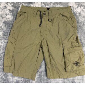 Scout Uniform Olive Green Cargo Shorts With Embroidered Logo M